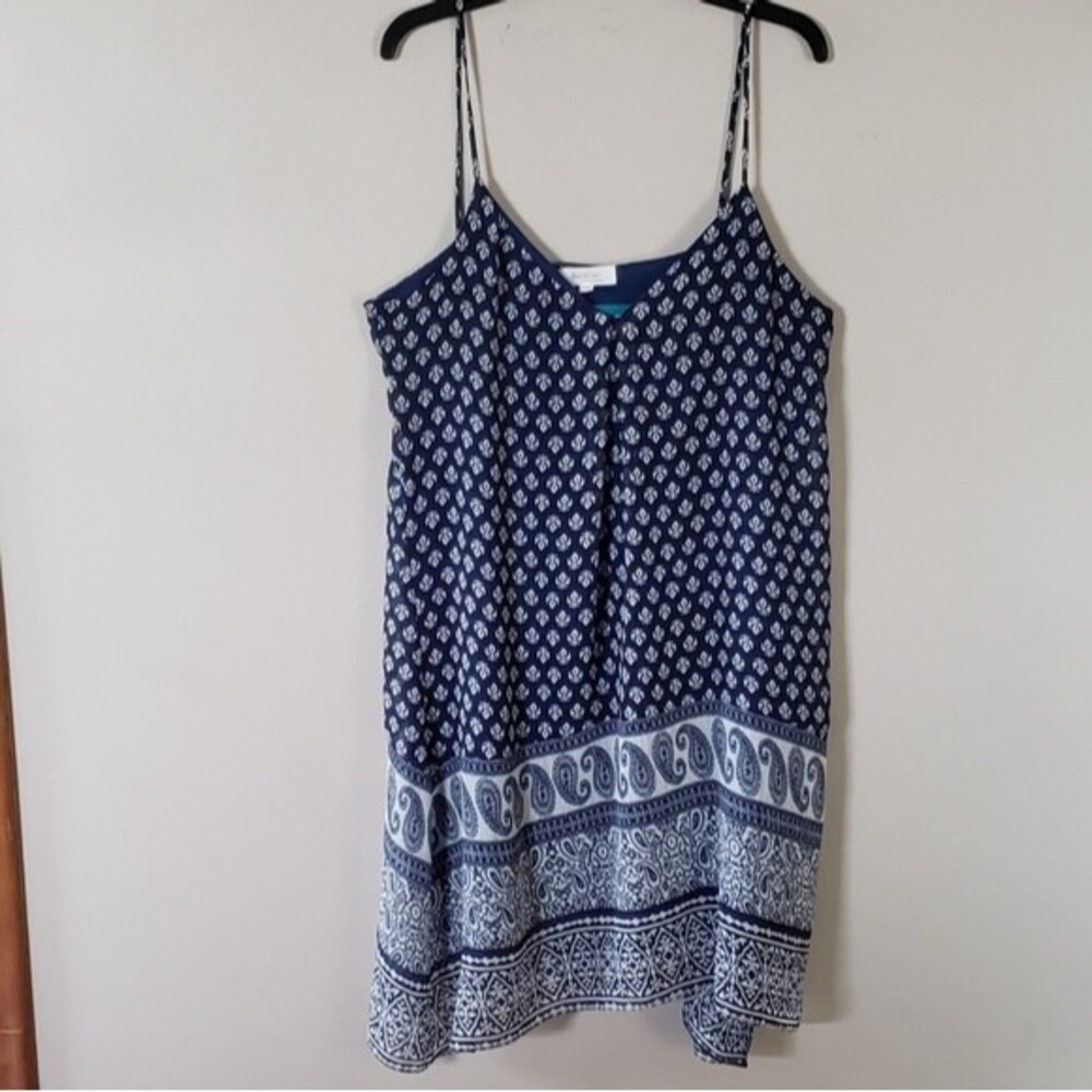 Two by Vince Camuto Blue & Off White Dress Size Large